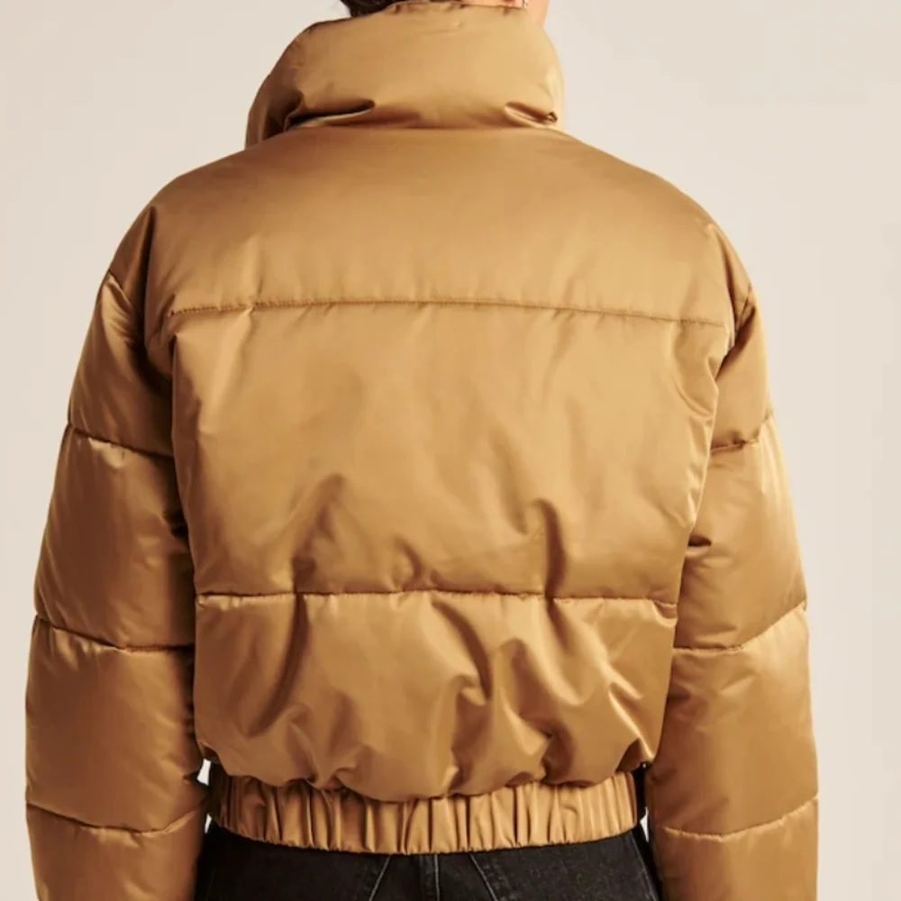 NWT Abercrombie & Fitch ultra mini utility puffer jacket brown - Picture 7 of 8